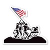 Iwo Jima Small Sticker by Magnet America is 3" x