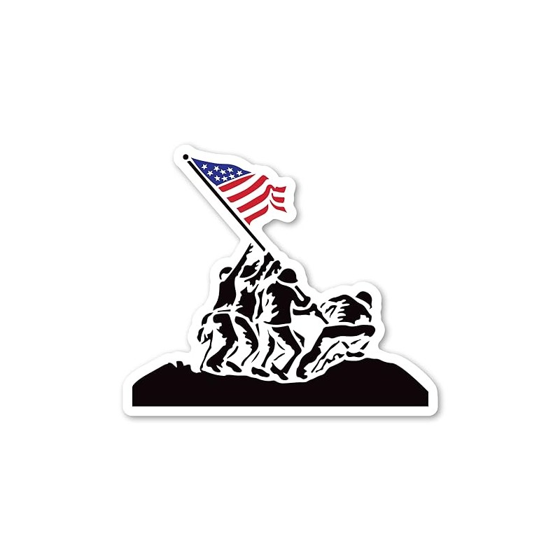 Iwo Jima Small Sticker by Magnet America is 3" x