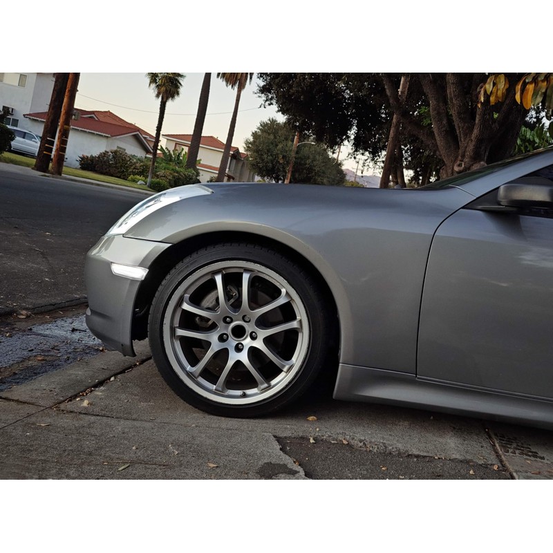 iJDMTOY Black-Out Smoked Lens White Full LED Front Fender Side