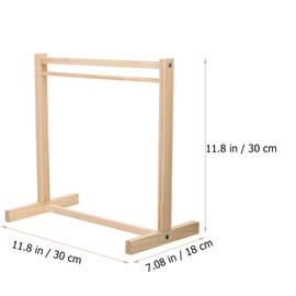 NUOBESTY Doll Hanger Clothes Rack for Babies Clothes Rack for Dolls Clothes Rack Made of Wood Miniature Clothes Hanger Baby Use Wooden Child Display Stand