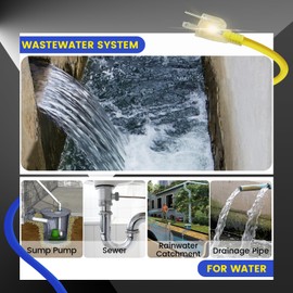 10 Feet Fluoropolymer Corrosion-Proof Electric Heating Cable for Drain Pipes YeloDeer, Suitable for Various Sewer, Sewage, Sump, and Wastewater Systems