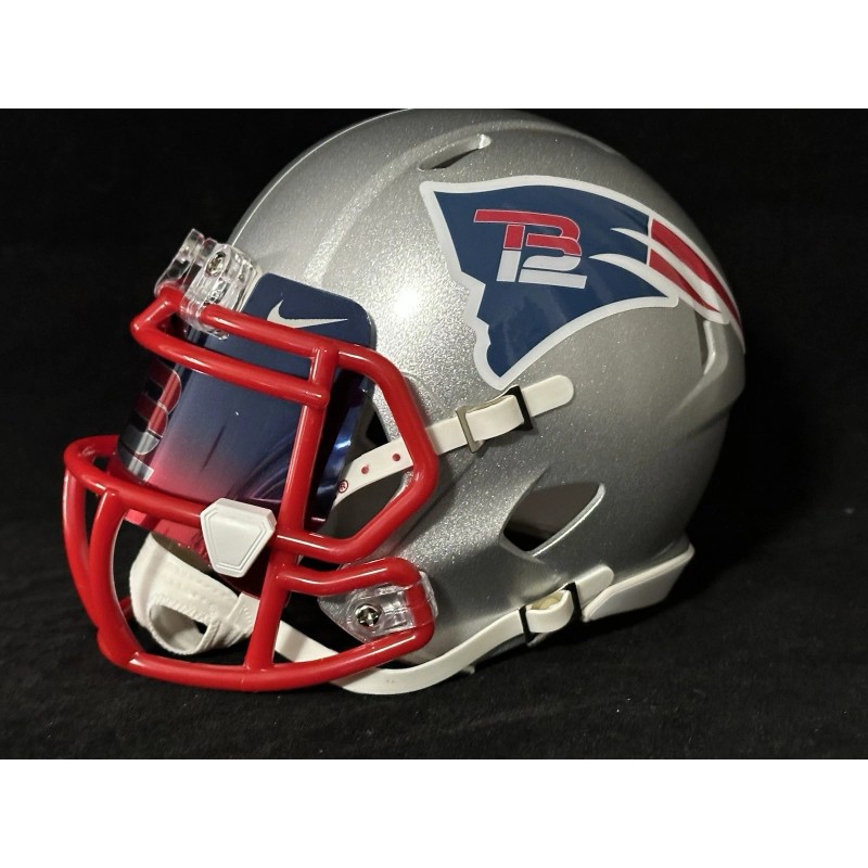 Tom Brady (unsigned) TB12 Custom Mini Helmet Patriots Version