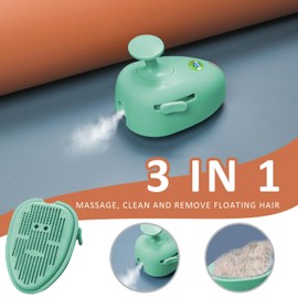 Cat Steam Brush with Needle for Shedding Rechargeable Cat & Dog Brush with Steam Self Cleaning 3in1 Cat & Dog grooming Brush Cat Hair Remover for Long and Short Hair of Cat and Dog