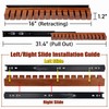 HeywoodCabin Premium Walnut Wood Belt Organizer with Sliding System -