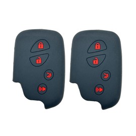 WEIBISS 2Pcs Silicone Key Fob Cover Protector Keyless Jacket Remote Holder for Lexus GX460 RX350 ES350 IS250 GX460 LX570 IS350 GS430 GS300 GS450h HYQ14AEM HYQ14ACX, Red Buttons