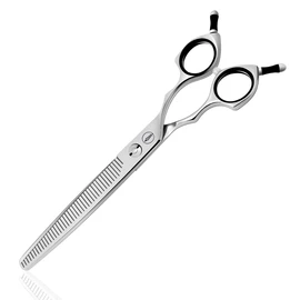 HASHIMOTO Straight Fluffer Scissors for Dog Grooming, 42 Teeth, 50% Thinning Rate, 7.0 inch, Light Weight, Designed to Remove Bulk Quickly While Leaving a Natural Finish for Groomers.