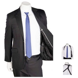 HOLSTERGUY USH-300L Universal Left Side Radio Shoulder Holster Chest Harness with an Adjustable Radio Pouch fits all Motorola ICOM Vertex Two Way Radios from 4-3/4' up to 9" tall. Made in The USA