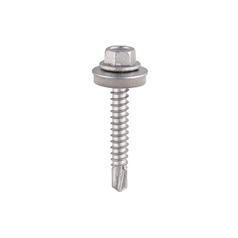 TIMCO Self-Drilling Light Section Screws Exterior Silver with EPDM Washer