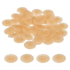 sourcing map 40PCS Screw Cap Covers, 17mm Waterproof Plastic Screw Decorative Caps for Phillips Cam Lock Nuts Self-Tapping Screws, Light Yellow