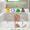 Bathtub Splash Guard for Tub Kids, 31 Inch White Bath