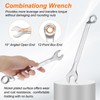 sourcing map Combination Wrench Offset 17mm 75-Degree 12-Point Box End