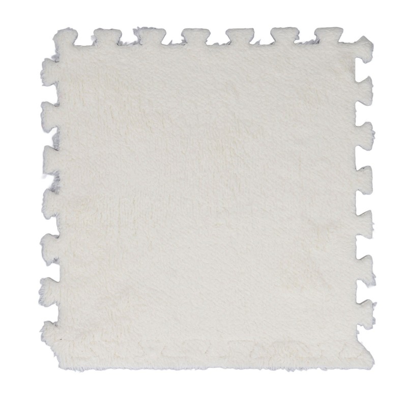10pcs Plush Foam Floor Mat Thickened Cuttable Interlocking Carpet Tiles