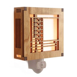 Frank Lloyd Wright Bach House Hardwood Night Light with Light Sensor