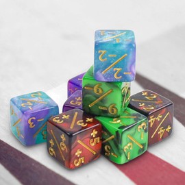 48 Pieces MTG Dice Counters Toke Dice Glitter Dice Sparkle Dice, D6 Dice Cube,Loyalty Dice Compatible with MTG, CCG, Card Gaming Accessory,4 Styles