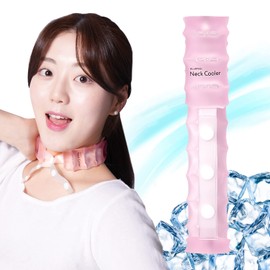 BLUEFEEL BLF25129 Ice Neck Cooler, Comfort, High Purity PCM, Cooling Neck Cooler, Button Type, 5 Levels of Adjustment, Seamless Fit, Heatstroke Protection, Cool Goods, Lightweight, 3.0 oz (85 g), Non-Toxic, Durable TPU Cool Belt, Pink, Genuine Product