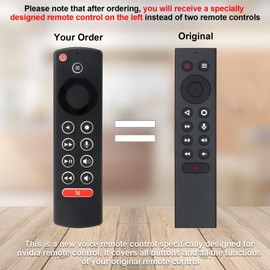 Replacement Voice Remote Control for NVIDIA Shield Android TV 2015/2017/2019 Models, Compatible with NVIDIA Shield TV Pro Streaming Media Player with Customizable Menu Buttons