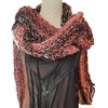 Hand Made Textured Knitted Scarf -Embers - MVLS014