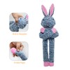 Rabbit No Stuffing Dog Toys for Large Dogs, Squeaky Crinkle