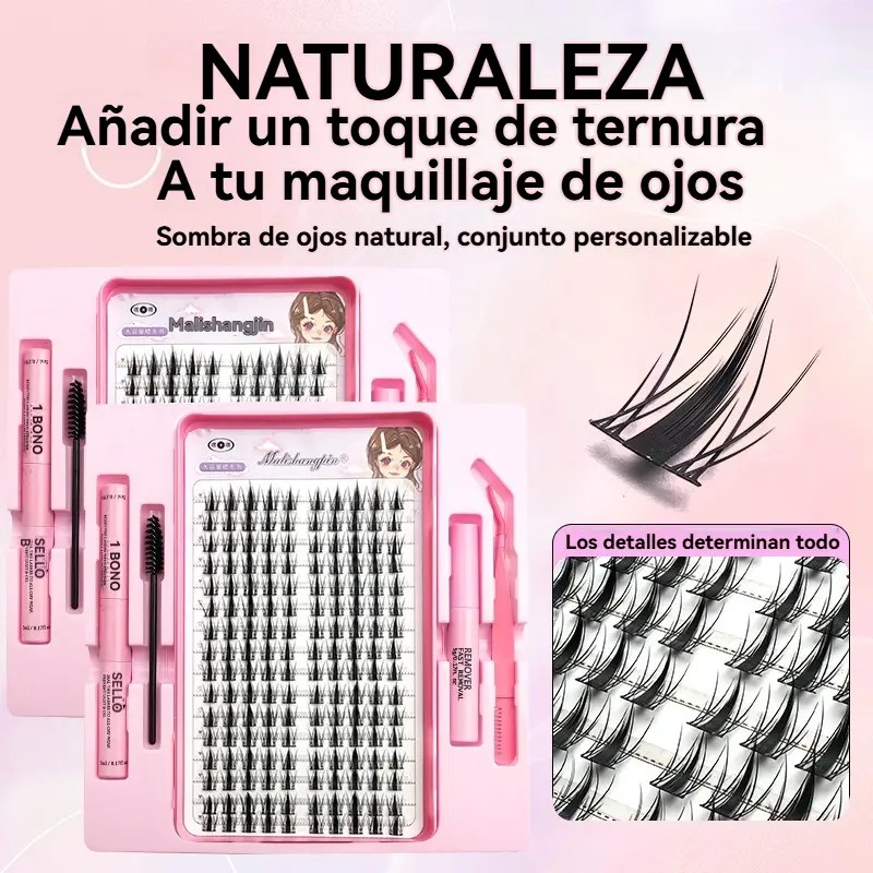Kit Para Extensiones De Pestañas, Que Incluye Pinzas Y Pegam