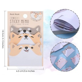 12 Packs Cute Animal Cartoon Sticky Notes, Self-Stick Memo Pad Sets,Funny Stationary Supplies, Cartoon Reminder Note for School,Home, Office Supplies, Study Essentials