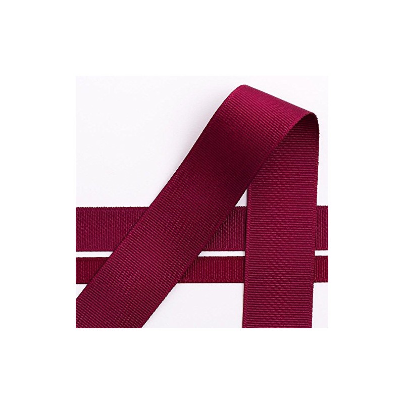 Italian Options Grosgrain Ribbon, 25mm x 10 Metre Roll, Burgundy