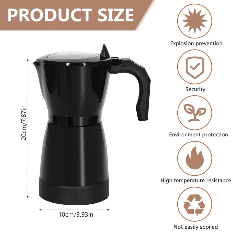SHANGSKY Coffee Pot Electric Moka Pot 6 Cup, Espresso Coffee