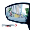 Ampper Rectangular Blind Spot Mirror, HD Glass Frameless Stick on