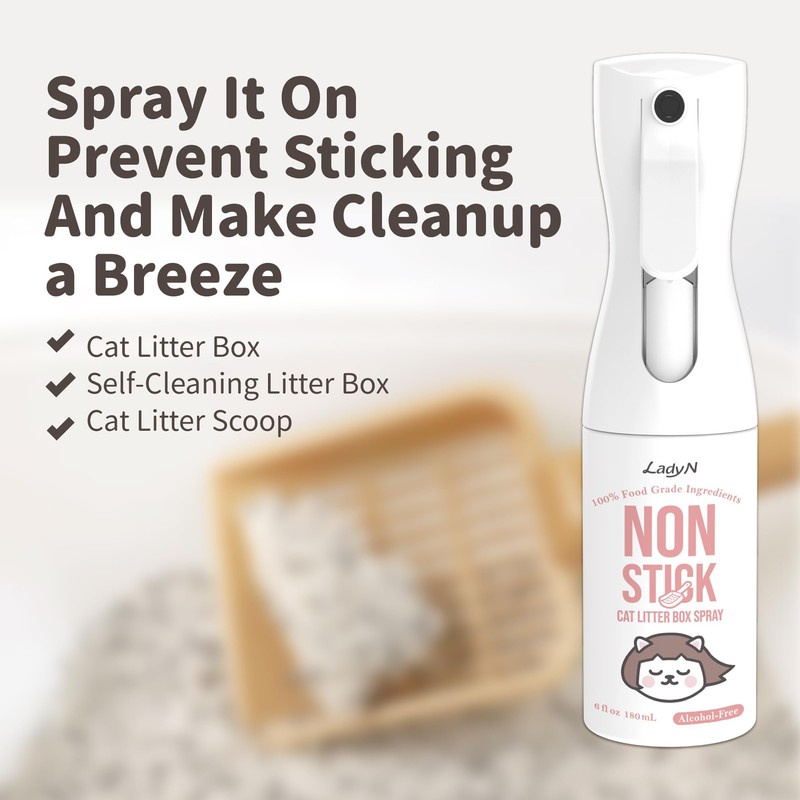 Lady N Non-Stick Coating Spray for Cat Litter Box and