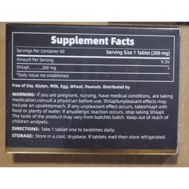 100% Pure Biyode Pure Shilajit Dry Drops 60ct (One Pack of 60)