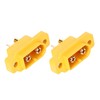 10Pcs Male Plug Connector XT60E1-M Mountable Brass Gold Plated Heat
