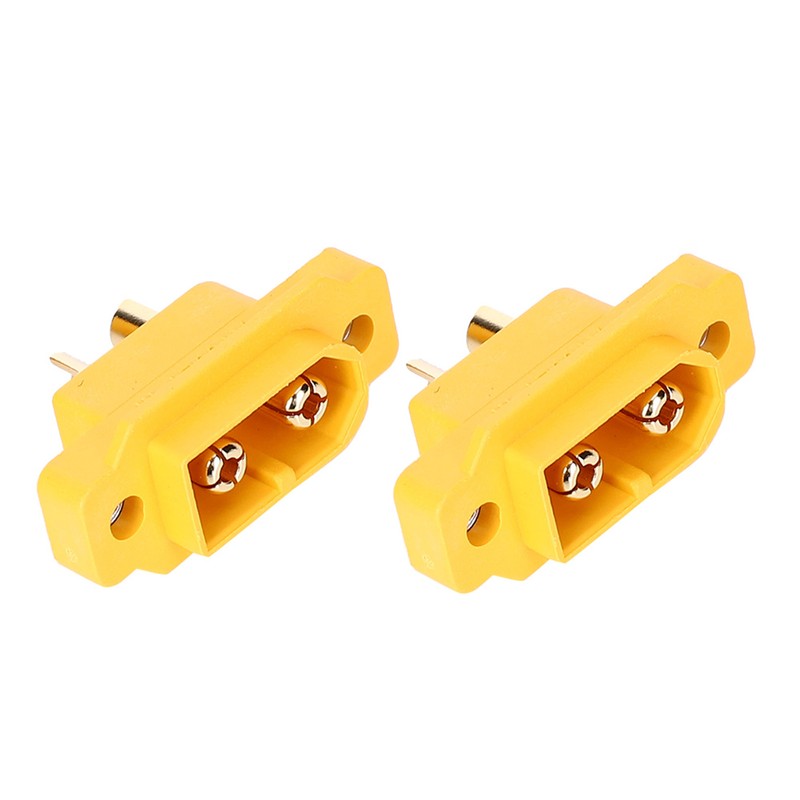 10Pcs Male Plug Connector XT60E1-M Mountable Brass Gold Plated Heat