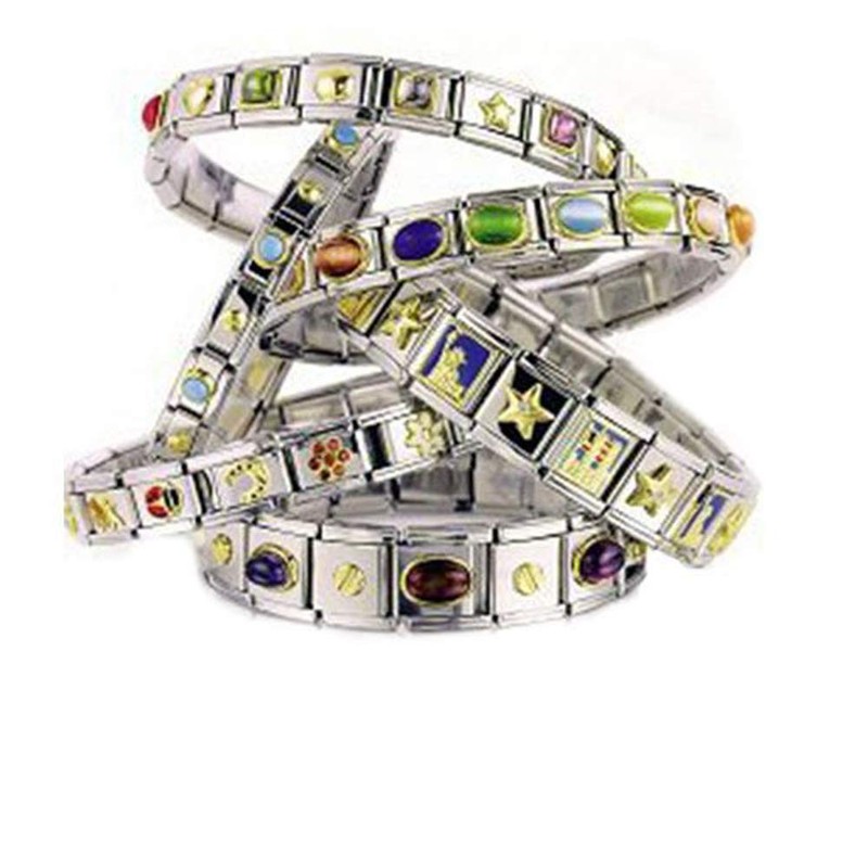 Sexy Sparkles Dog with Spots Italian Link Bracelet Charm