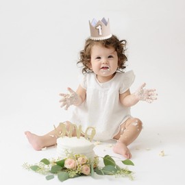 KEKVE Baby Crown Hat, Commemorative, Photography, Birthday Crown Hat, Birthday Ceremonies, Weddings, Shrine Visits, Discharge, Weddings, Baby Crown Hat, Cute Crown Hat, Children's Party Crown Hat, 6