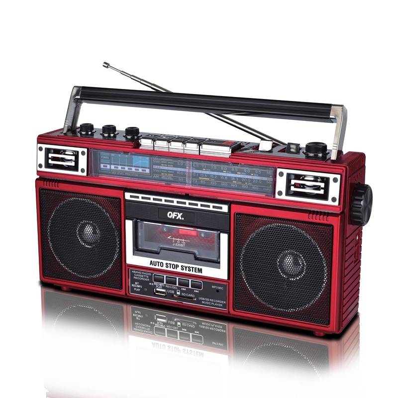 QFX J-220BT Red Boombox MP3 Conversion from Radio to Cassette