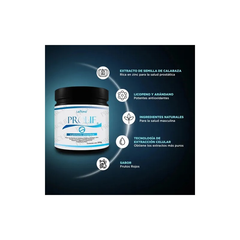 Lethma Prolif Multivitamínico Prostático con Licopeno y Zinc 300g