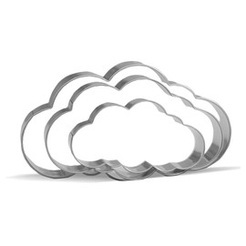Cloud Cookie Cutter Set - 4.7”,3.9”,3” - 3 Piece - Stainless Steel