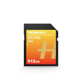 Homan 512GB UHS-II V60 Class 10 U3 SD Card, 512 GB