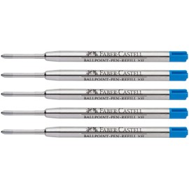 Faber-Castell Ballpoint Pen Refill (Pack of 5, Extra Wide, Blue)