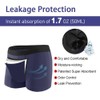 Men's Incontinence Boxer Briefs, Washable Leak Proof Cotton