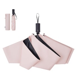 konciwa Parasol, Full Shade, Large Size, Lightweight, 100% UV Protection Certified, Automatic Opening/Closing, Folding Parasol, Blackout Heatstroke, Protects Skin, Windproof, Durable, Portable, Super