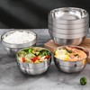 CAMBUY Stainless Steel Cereal Bowls 3 Pack 40 Oz Double