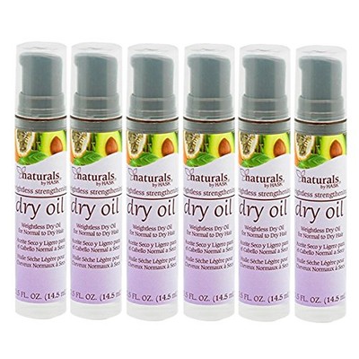 (6 PACK) Naturals By HASK Weightless Dry Oil 0.5oz (Strengthening)