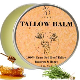 ANIMAL ACID - 100% Grass Fed Beef Tallow for Skin, Face & Body - Tallow Face Moisturizer with Organic Jojoba Oil & Honey - Pure Beef Whipped Tallow Cream - 4 FL. oz. Unscented