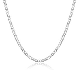 Mary & Jules Women's Necklace 925 Sterling Silver, Made of Recycled Silver, Chain Women's Silver, Chain Silver for Women Girls, Skin-friendly and Durable, Sterling Silver