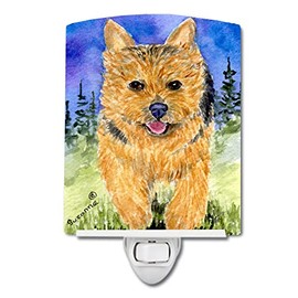 Caroline's Treasures SS8993CNL Norwich Terrier Ceramic Night Light Compact, UL-Certified, Ideal for Bedroom, Bathroom, Nursery, Hallway, Kitchen, 6x4x3, Multicolor