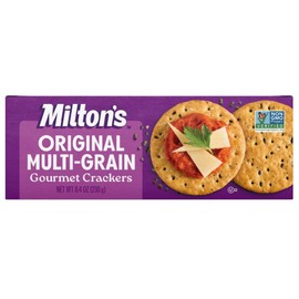 Milton's Gourmet Crackers, Original Multi-Grain - Non-GMO Project Verified, Natural Ingredients, Kosher, Great for Charcuterie Boards - 8.4 Oz