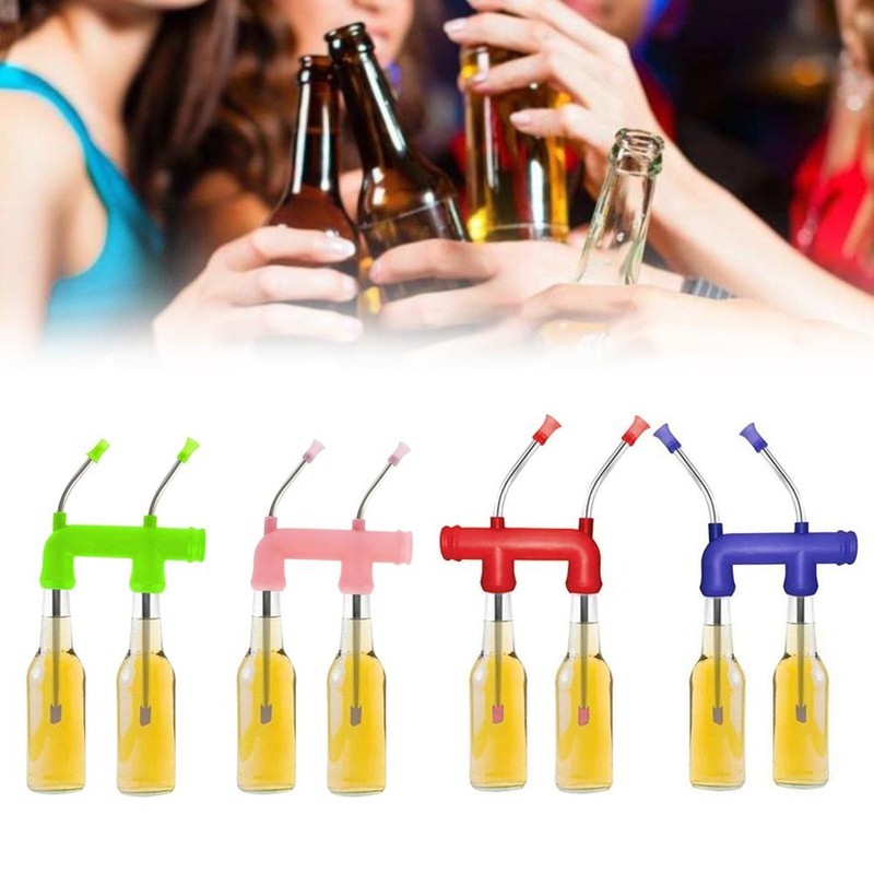 Beer Bongs Funnel Portable Beer Snorkel Party Beer Bottle Funnel