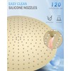 KINLIV 16 inch Brushed Gold Large Ceiling Rainfall Shower Head,