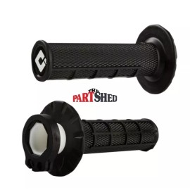 ODI Kawasaki KX85 KX112 KX250 KX250F KX450F Black ODI Lock On Grips Half Waffle