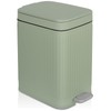 rejomiik Small Bathroom Trash Can with Lid Slim Soft Close